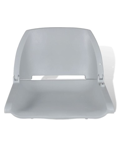 Sedili per Barca 2pz Pieghevoli senza Cuscino Grigio 41x51x48cm