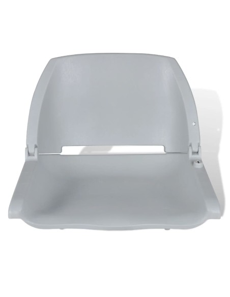 Sedili per Barca 2pz Pieghevoli senza Cuscino Grigio 41x51x48cm