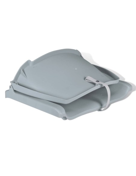 Sedili per Barca 2pz Pieghevoli senza Cuscino Grigio 41x51x48cm