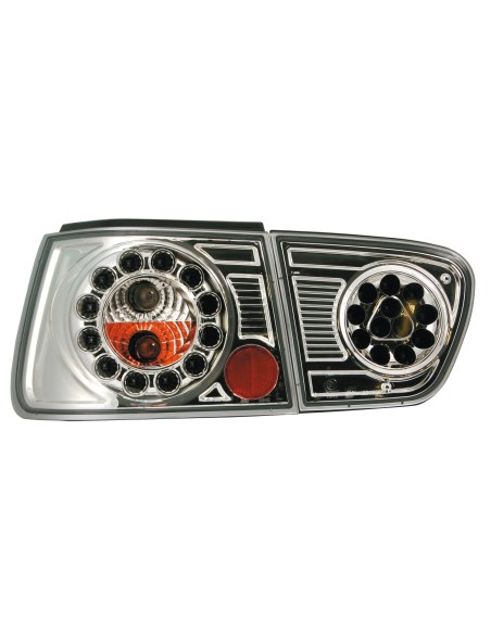 Coppia fanali posteriori LED - compatibile per  Seat Ibiza (8/99-2/02) - Cromo