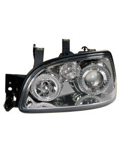 Coppia fanali anteriori Angel-Eyes - compatibile per  Renault Clio (3/96-3/98) - Cromo