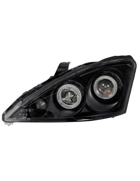 Coppia fanali anteriori Angel-Eyes - compatibile per  Ford Focus (10/00-12/04) - Nero