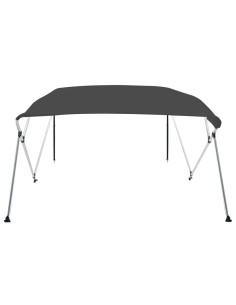 Bimini di Prua con Tendalino a 4 Archi Antracite 243x180x137 cm 2