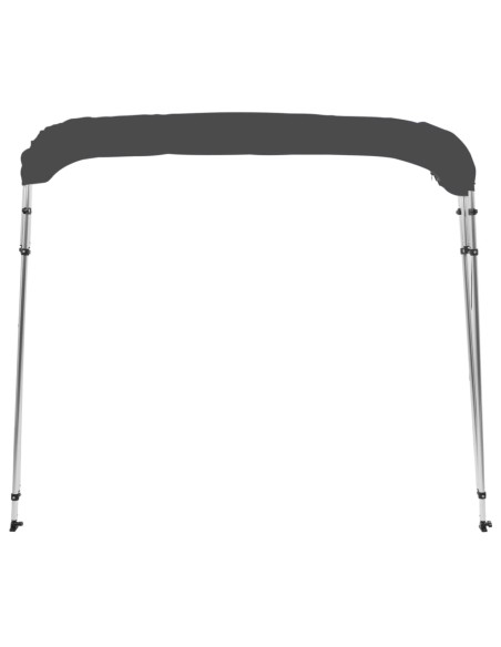 Bimini di Prua con Tendalino a 4 Archi Antracite 243x180x137 cm