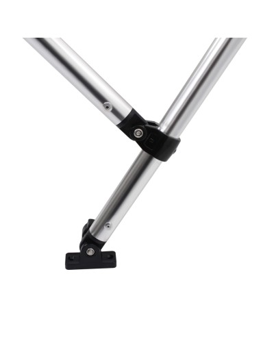 Bimini di Prua con Tendalino a 4 Archi Antracite 243x180x137 cm