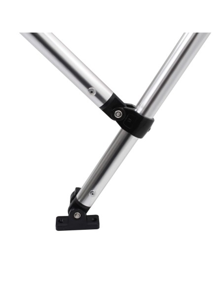 Bimini di Prua con Tendalino a 4 Archi Antracite 243x180x137 cm