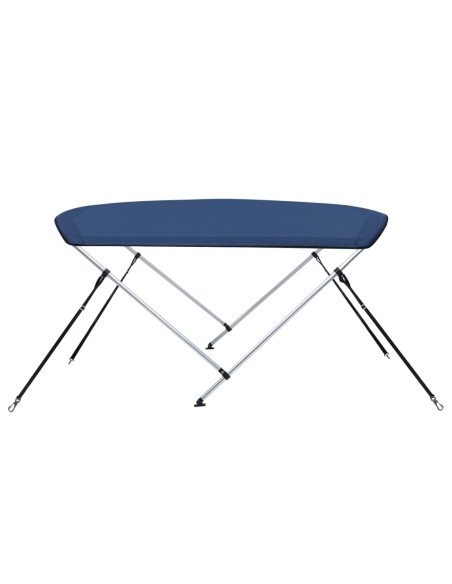 Bimini di Prua con Tendalino a 2 Archi Blu Marino 180x130x110cm