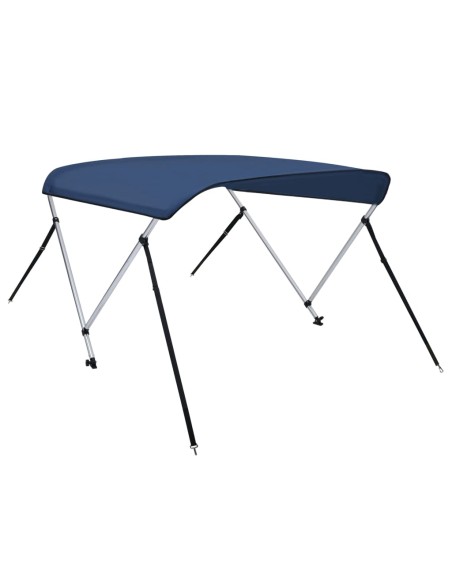 Bimini di Prua con Tendalino a 2 Archi Blu Marino 180x130x110cm