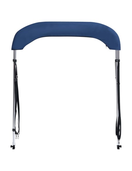 Bimini di Prua con Tendalino a 2 Archi Blu Marino 180x130x110cm