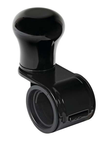 Revolve, pomello volante in alluminio anodizzato nero, staffa nera