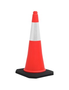 Coni Spartitraffico Riflettenti con Basi Pesanti 10 pz 75 cm 2