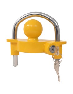 Blocco Rimorchio 2 Chiavi in Acciaio e Lega di Alluminio Giallo