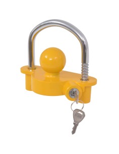Blocco Rimorchio 2 Chiavi in Acciaio e Lega di Alluminio Giallo 2