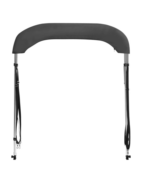 Bimini di Prua con Tendalino a 2 Archi Antracite 180x130x110 cm