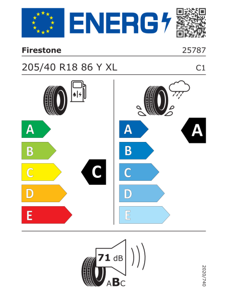 Firestone Roadhawk 2 - 205/40 R18 86Y XL Enliten / EV