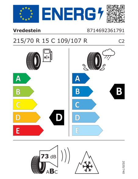 Vredestein Comtrac 2 Winter + - 215/70 R15C 109/107R