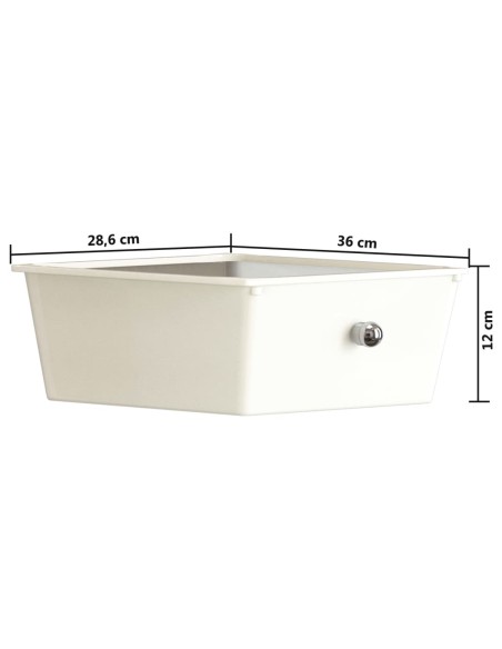 Carrello Portaoggetti Mobile con 4 Cassetti Bianco in Plastica