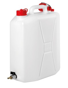 Tanica in polietilene con rubinetto in metallo - 20 L - Verticale