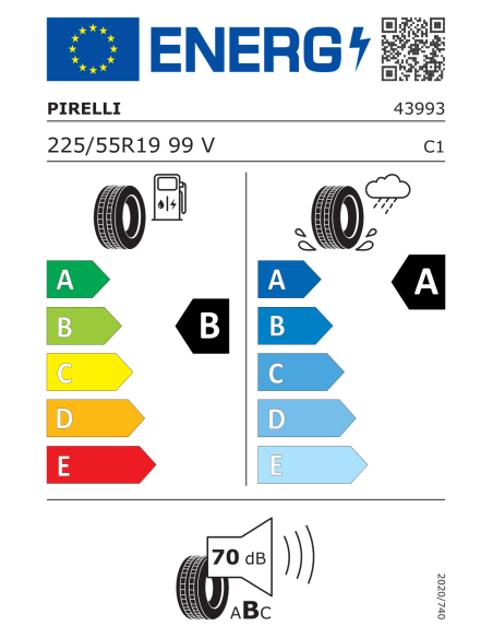 Pirelli Powergy - 225/55 R19 99V