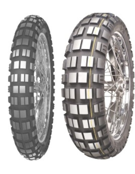 Mitas E-10 - 150/70B17 TL 69T ruota posteriore, simbolo M+S, Mescola di gomma Dakar, gelb