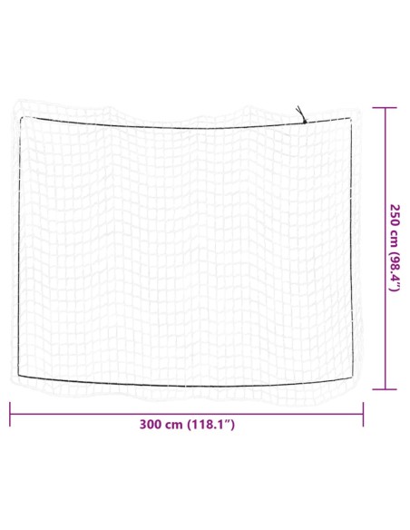 Rete per Rimorchio con Corda Elastica Bianco 3x2,5 m in PP