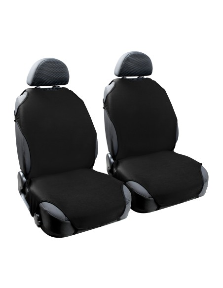 T-Shirt, coppia coprisedili elasticizzati - Nero