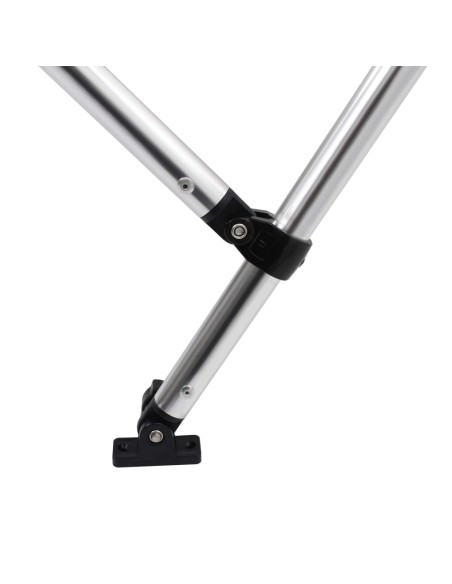 Bimini di Prua con Tendalino a 4 Archi Blu 243x196x137 cm