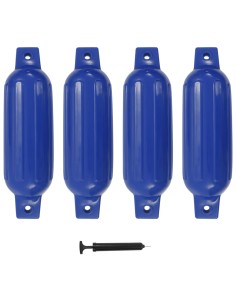 Paraurti per Gommone 4 pz Blu 41x11,5 cm in PVC