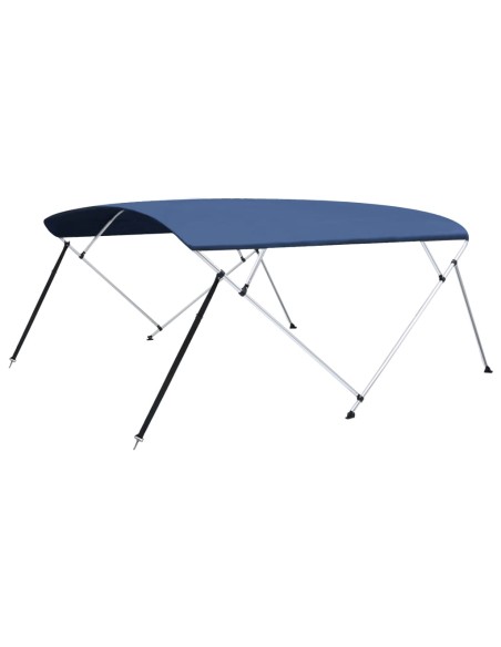 Bimini di Prua Tendalino a 4 Archi Blu 243x(230-244)x137 cm