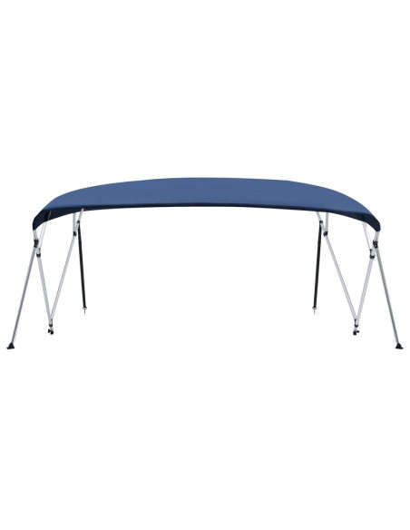 Bimini di Prua Tendalino a 4 Archi Blu 243x(230-244)x137 cm