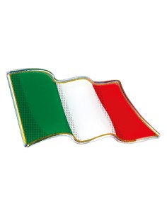 Sticky 3D - Bandiera Italia al vento, 1 pz - 78x40 mm
