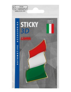 Sticky 3D - Bandiera Italia al vento, 1 pz - 78x40 mm 2