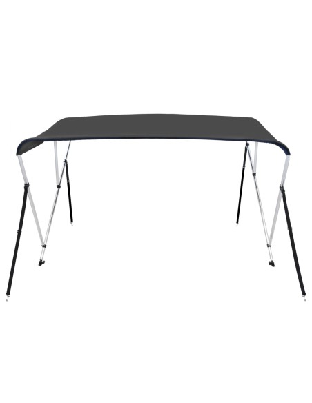 Bimini di Prua con Tendalino a 3 Archi Antracite 183x140x137 cm