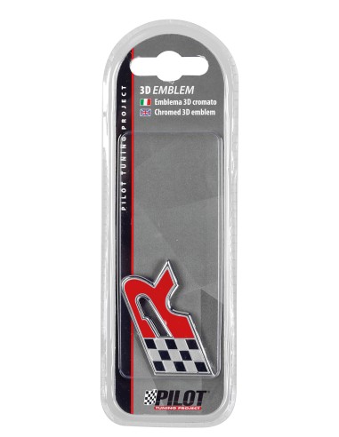 Emblema 3D cromato bicolore - R-Flag