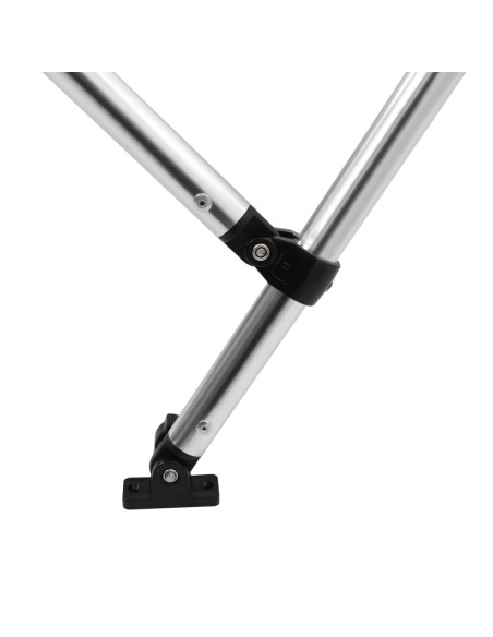 Bimini di Prua con Tendalino a 3 Archi Bianco 183x140x137 cm