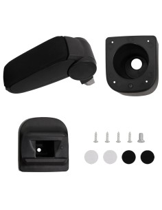 Bracciolo per Auto Nero 12x34x(35-47) cm in ABS