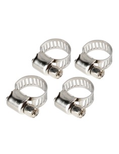 Fascette stringitubo in acciaio inox - set 4 pz - ↔ 8 mm - Ø 8-12 mm