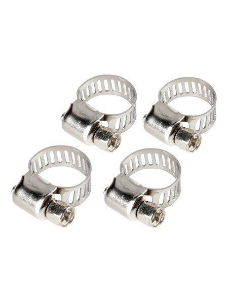 Fascette stringitubo in acciaio inox - set 4 pz - ↔ 8 mm - Ø 8-12 mm