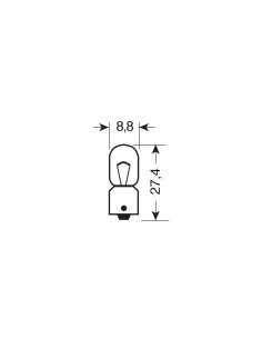 12V Lampada micro - (T4W) - 4W - BA9s - 2 pz  - D/Blister - Viola 2