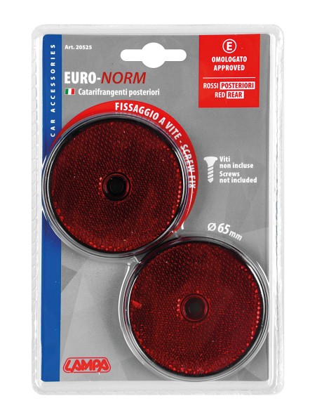 Catarifrangenti rotondi - Ø 65 mm - Rosso