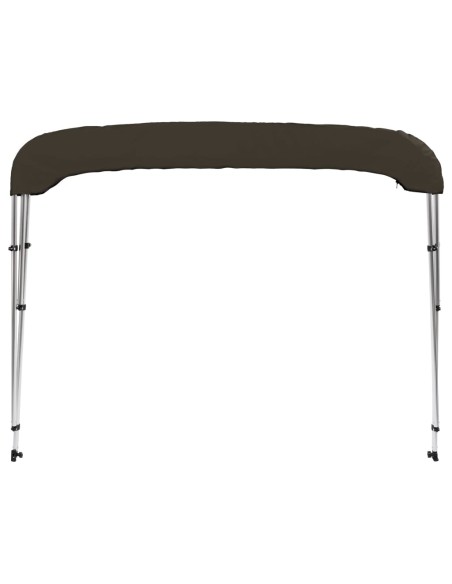 Bimini di Prua con Tendalino 3 Archi Nero 183x140x137 cm