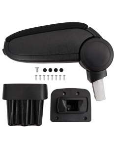 Bracciolo per Auto Nero 15x31,5x(35-51) cm in ABS