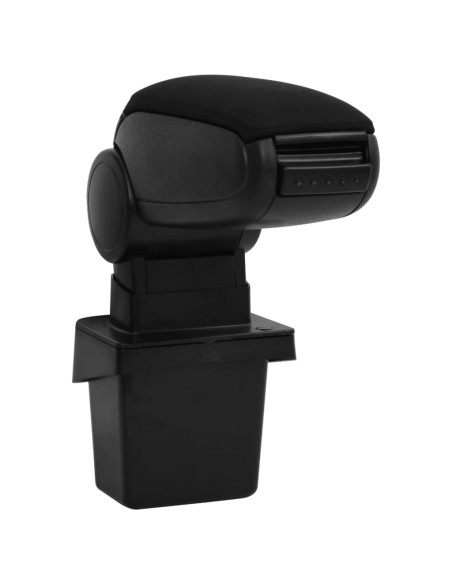 Bracciolo per Auto Nero 15x31,5x(35-51) cm in ABS