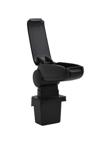 Bracciolo per Auto Nero 15x31,5x(35-51) cm in ABS