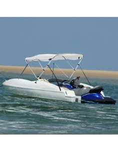 Bimini di Prua con Pareti Laterali 3 Archi 183x(154-167)x137cm