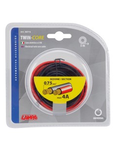 Cavo elettrico a due fili - 0,75 mm² x 5 m 2
