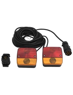 Luci Rimorchio 2 pz Rosso 10,5x5x9,5 cm 12V Lampadina Classica