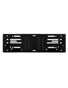 Porta targa anteriore in acciaio - Nero