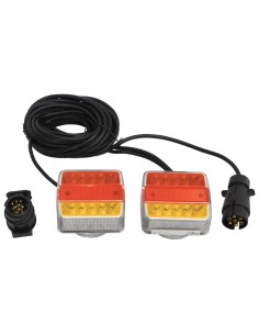 Luci Rimorchio 2 pz Rosso 10,5x7,5x10 cm 12V Lampadina LED