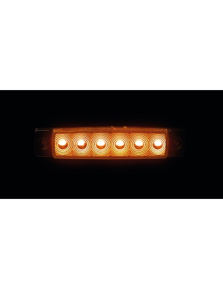 Set 20 pz, luce ingombro a 6 Led, montaggio in superficie, 9/32V - Arancio